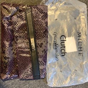 Miche purple snake clutch